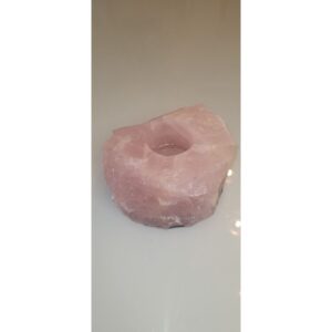 Porta Velas Quartzo Rosa Castiçal Pedra Natural Escolha o Seu